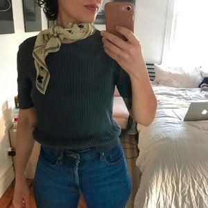 Vintage grey silk tee